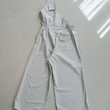 One-Shoulder Drape Twill Pants (LIGHT GRAY)