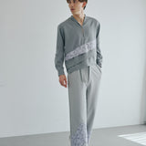 [Unisex] Linen-look Roll Up Skipper Shirt (LIGHT GRAY)