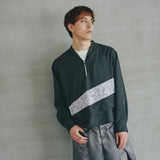 [Unisex] Linen-like Roll-up Skipper Shirt (DARK GRAY)
