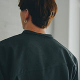 [Unisex] Linen-like Roll-up Skipper Shirt (DARK GRAY)
