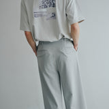 [Unisex] Photo Design Oversize T-Shirts (ICE GRAY)