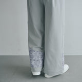 [Unisex] Print Accent Stretch Straight Pants (LIGHT GRAY)