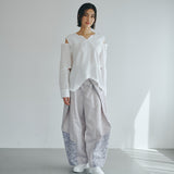 Sleeve Cutting Design Blouse (WHITE)