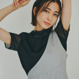 One-Shoulder Drape Twill Pants (LIGHT GRAY)