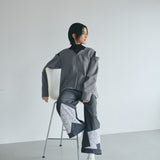Sleeve Cutting Design Blouse (GRAY)