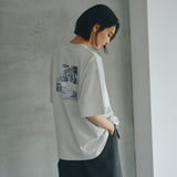 [Unisex] Photo Design Oversize T-Shirts (ICE GRAY)