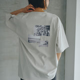 [Unisex] Photo Design Oversize T-Shirts (ICE GRAY)