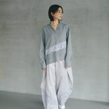 [Unisex] Design Satin Work Pants (ICE GRAY)