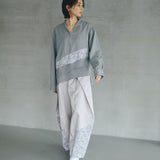 [Unisex] Design Satin Work Pants (ICE GRAY)