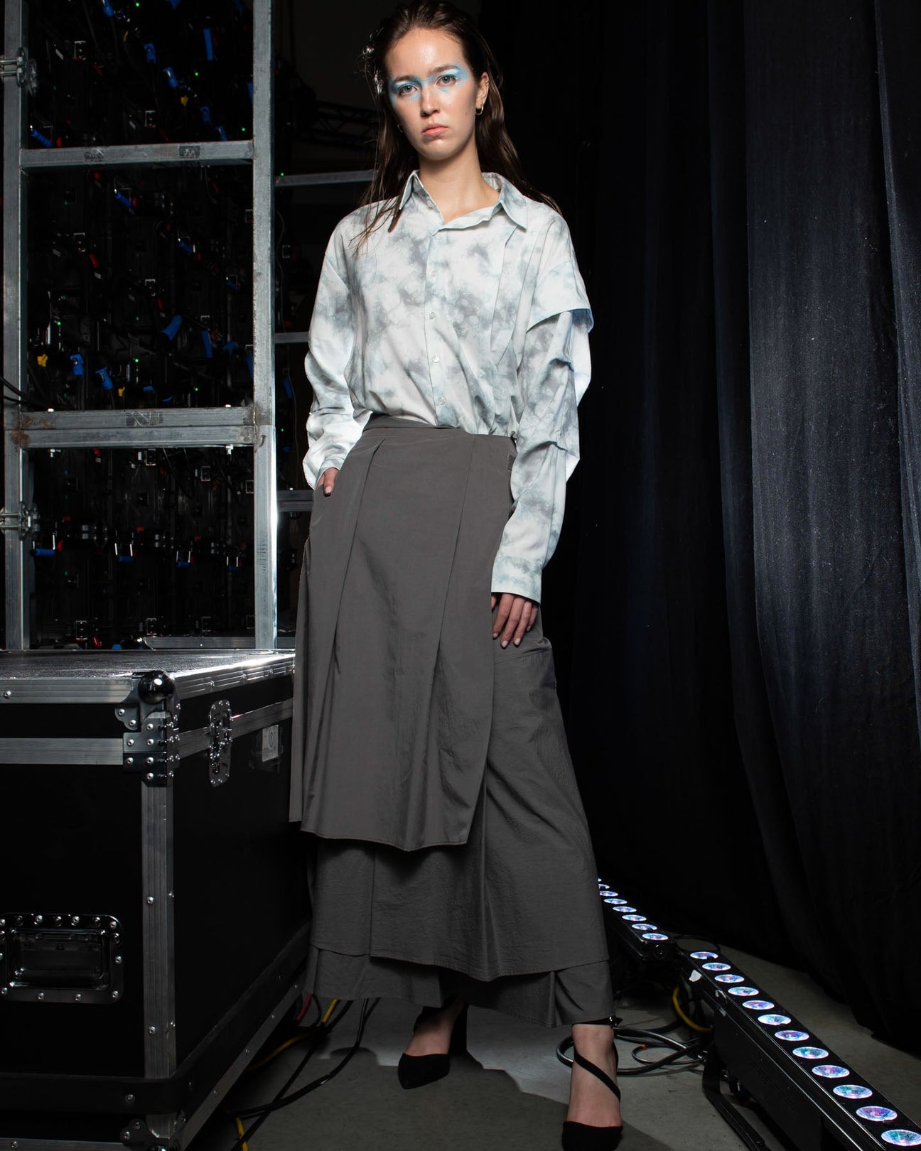 Asymmetric Triple-Layered Skirt main image 0