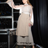 Asymmetric Multi-Layered Skirt (GRAY)