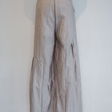 [Unisex] Shine Tucked Design Pants (WARM GRAY)