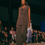 [Unisex] Asymmetric Design Vest Blazer (DARK GRAY)