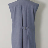 [Unisex] Asymmetric Design Vest Blazer (SAXE BLUE)
