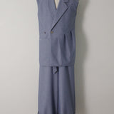 [Unisex] Asymmetric Design Vest Blazer (DARK GRAY)