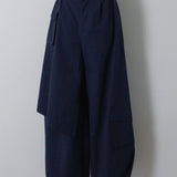 [Unisex] Layered Cotton Cargo Pants (SAXE BLUE)