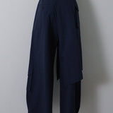 [Unisex] Layered Cotton Cargo Pants (SAXE BLUE)