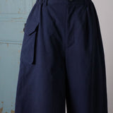 [Unisex] Layered Cotton Cargo Pants (SAXE BLUE)