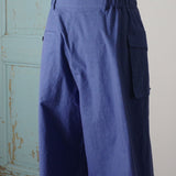 [Unisex] Layered Cotton Cargo Pants (SAXE BLUE)