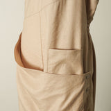 One-Shoulder Drape Pants (BEIGE)