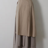 Asymmetric Multi-Layered Skirt (BEIGE)