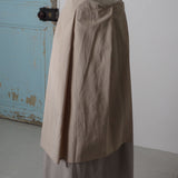 Asymmetric Multi-Layered Skirt (BEIGE)